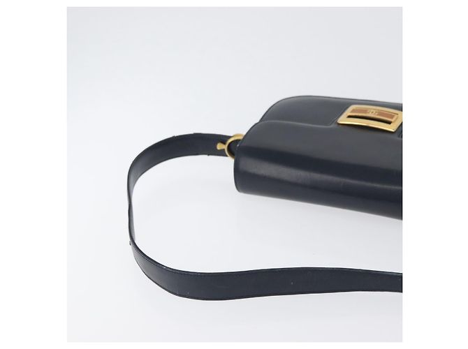 Gucci Borsa a Spalla in Pelle Blu Navy Oro Auth 169677 D'oro - vista 7