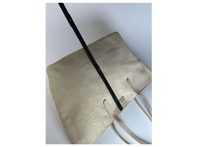 Vintage Emilio Pucci Krokodil-Prägung Leder Tote Bag - Ansicht 12