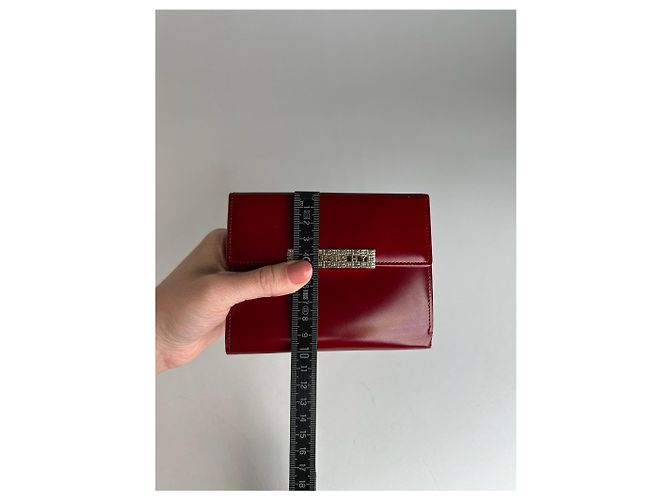 Vintage Givenchy Patent Leather Wallet Red - view 11