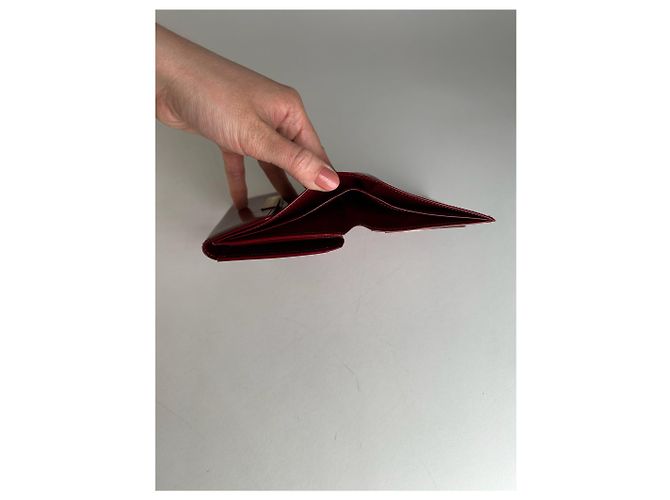 Vintage Givenchy Patent Leather Wallet Red - view 4