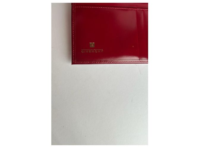 Vintage Givenchy Patent Leather Wallet Red - view 5