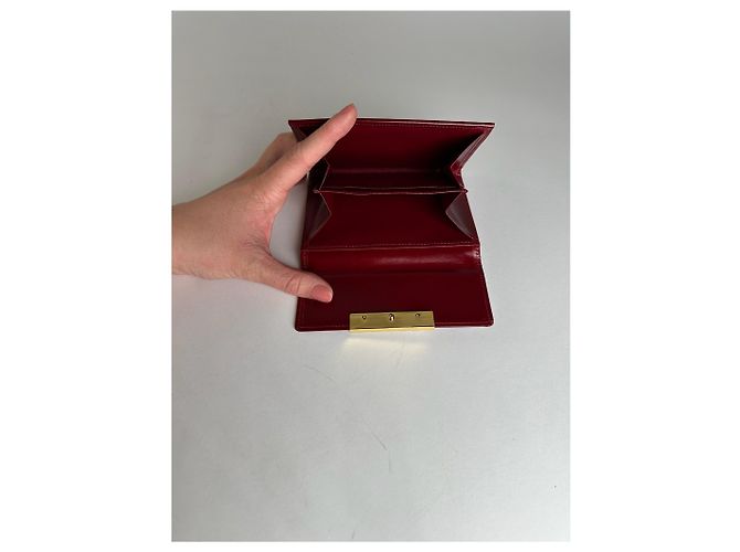 Vintage Givenchy Patent Leather Wallet Red - view 9