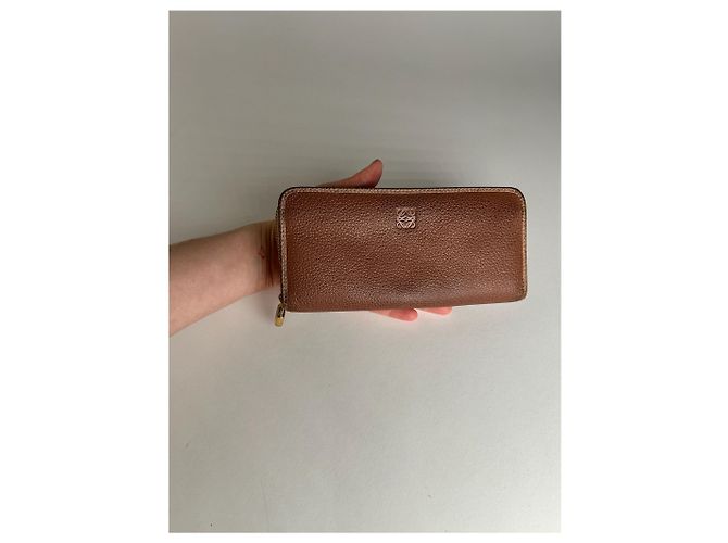 Vintage Loewe Madrid Leather Wallet Brown - view 7