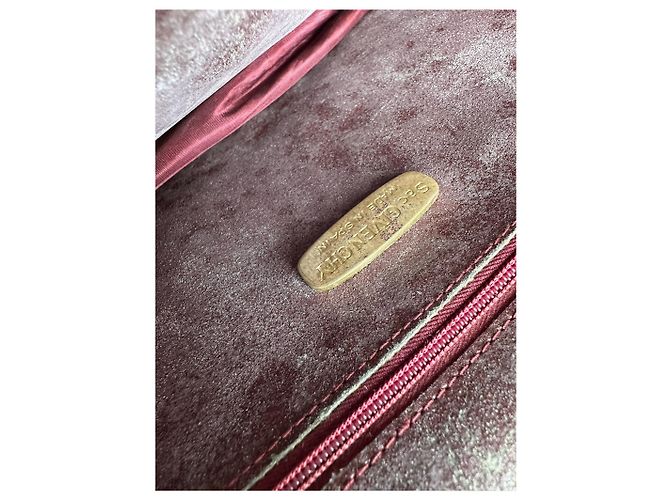 Vintage Givenchy Schultertasche aus Leder in Burgunderrot Bordeaux - Ansicht 5