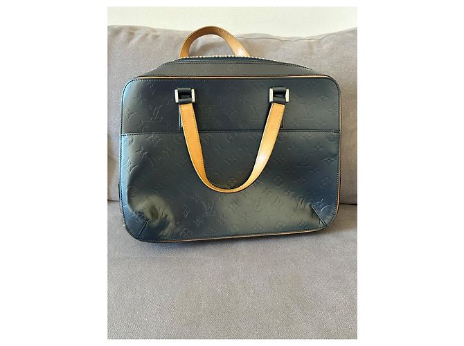 Borsa a mano Louis Vuitton Mat Malden Monogram Blu Notte in Pelle Blu navy - vista 11