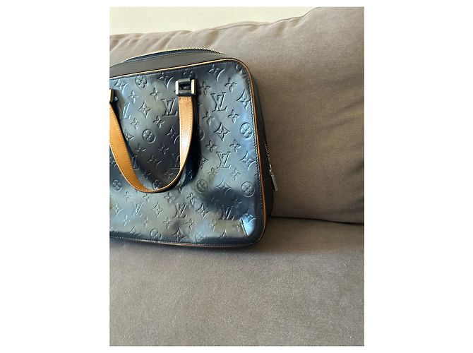 Borsa a mano Louis Vuitton Mat Malden Monogram Blu Notte in Pelle Blu navy - vista 7