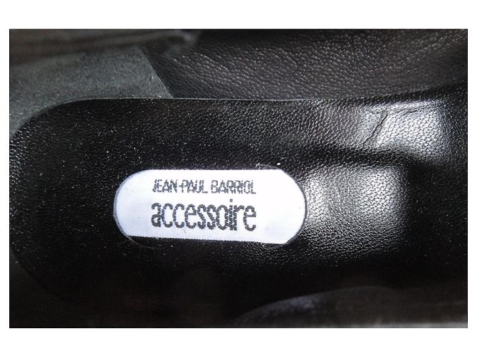 Autre Marque Décolletés Accessoire Diffusion in suede e pelle neri Nero - vista 8