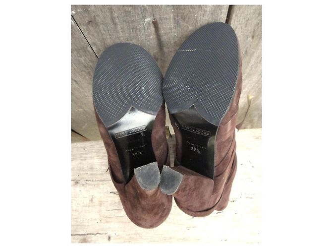 Botines Marc Jacobs de ante marrón Marrón oscuro - vista 5