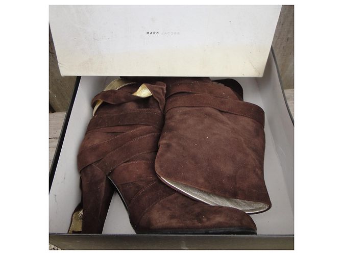 Botines Marc Jacobs de ante marrón Marrón oscuro - vista 6