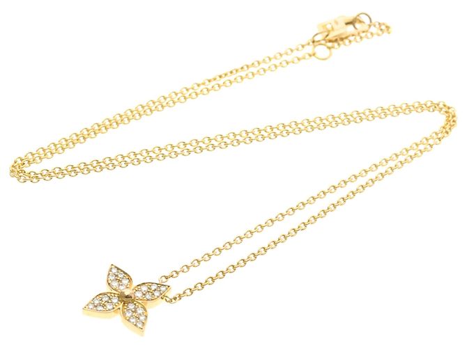 Louis Vuitton Anhänger Sternblüte Diamant Halskette Golden - Ansicht 12