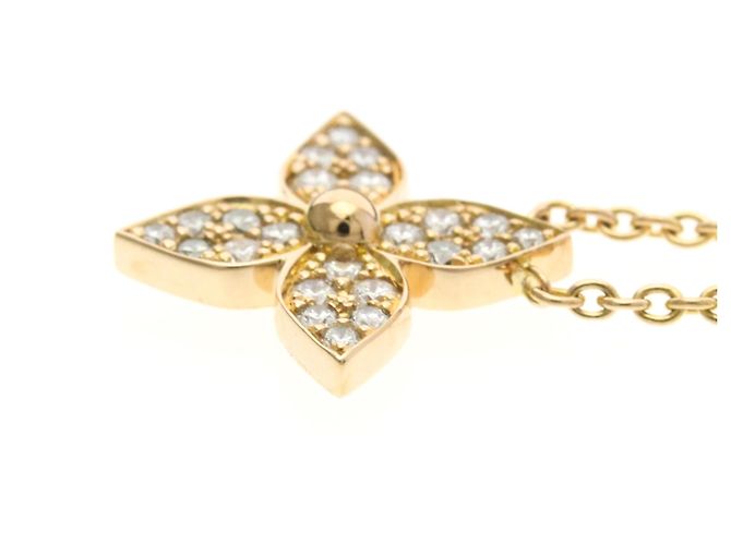 Louis Vuitton Anhänger Sternblüte Diamant Halskette Golden - Ansicht 3