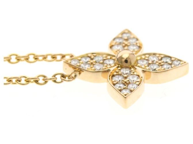 Louis Vuitton Anhänger Sternblüte Diamant Halskette Golden - Ansicht 5