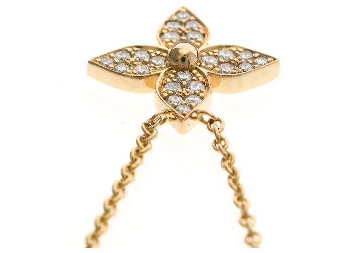 Louis Vuitton Anhänger Sternblüte Diamant Halskette Golden - Ansicht 6
