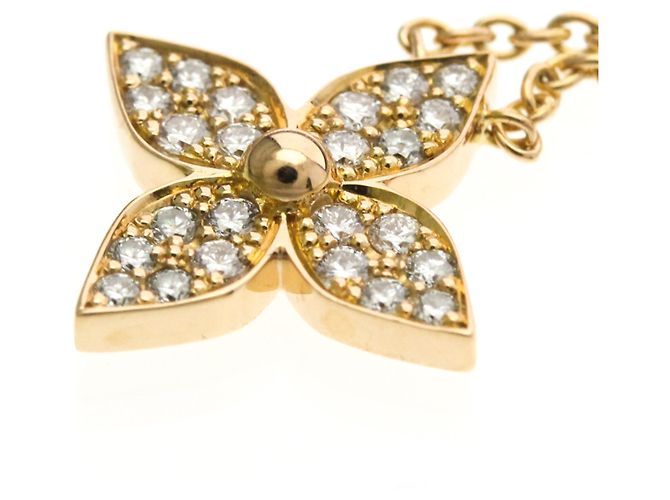 Louis Vuitton Anhänger Sternblüte Diamant Halskette Golden - Ansicht 7