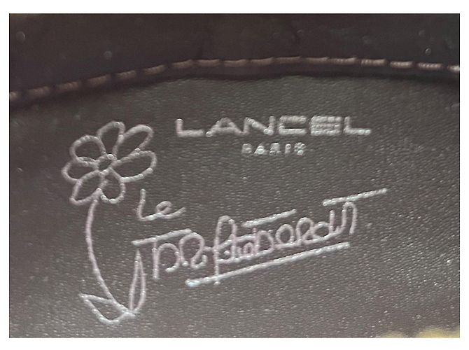 Cartera Lancel Brigitte Bardot Compagnon Piel de Cordero Marrón Oscuro - vista 2