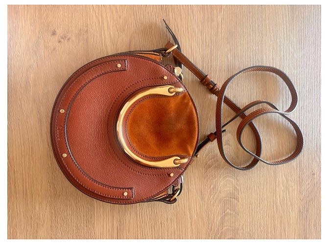 Chloé Borsa a Spalla Chloe Nile in Pelle Marrone - vista 4