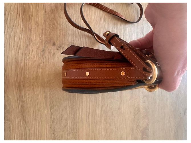 Chloé Borsa a Spalla Chloe Nile in Pelle Marrone - vista 7