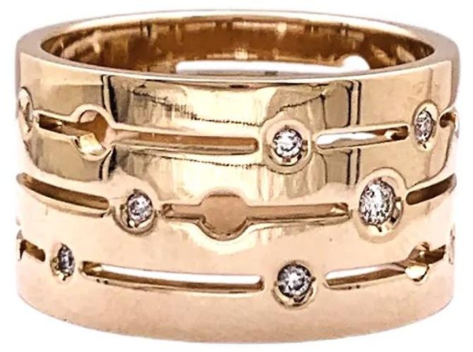 Anello Dinh Van, 'Pulse', oro rosa e diamanti. - vista 3