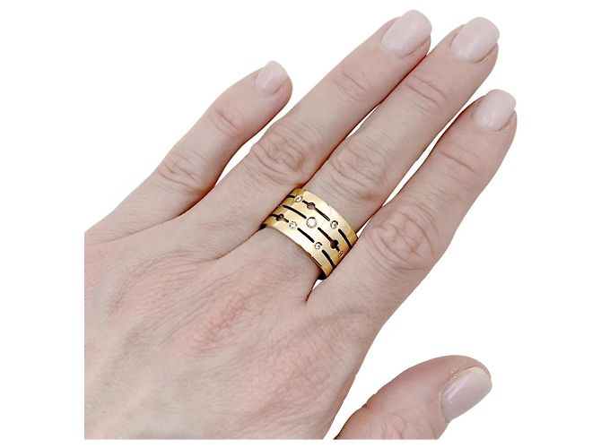 Anello Dinh Van, 'Pulse', oro rosa e diamanti. - vista 5