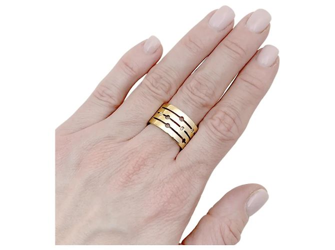 Anello Dinh Van, 'Pulse', oro rosa e diamanti. - vista 6
