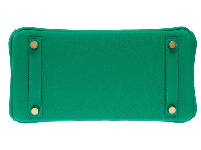 Hermès Borsa HERMES Birkin 25 in Pelle Verde - 103385 - vista 13