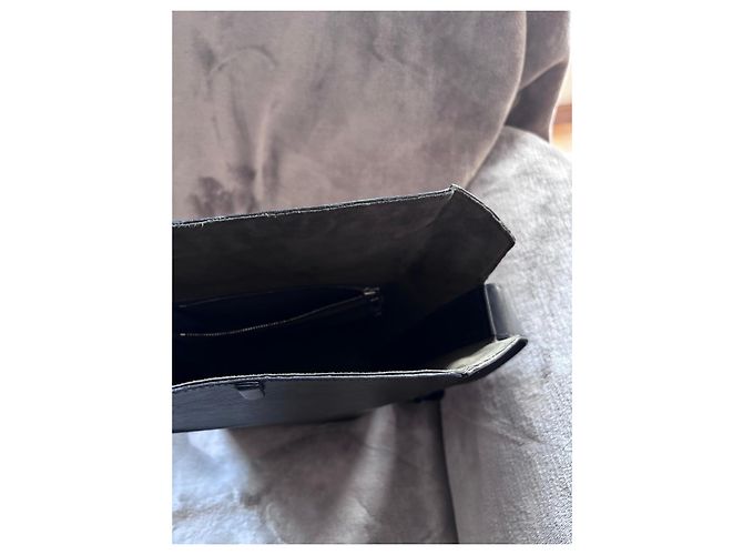 Borsa Tote Epi Sac Plat Louis Vuitton Nera Nero - vista 14