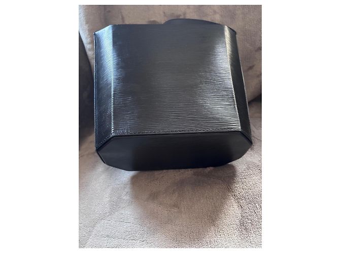 Borsa Tote Epi Sac Plat Louis Vuitton Nera Nero - vista 7