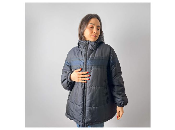 Dior Quilted Jacket Long Polyester Reversible Oblique Ready to Wear S Blue - view 2
