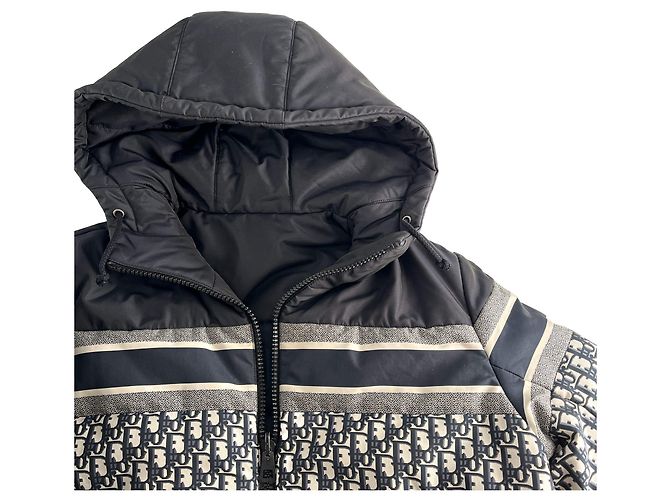 Dior Quilted Jacket Long Polyester Reversible Oblique Ready to Wear S Blue - view 6