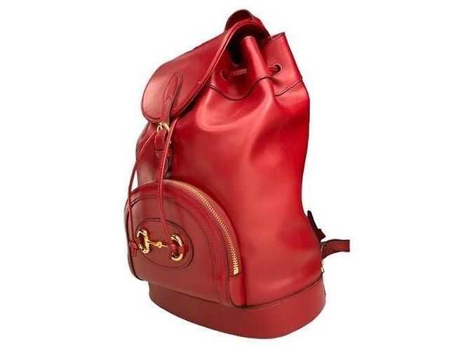 Gucci Leder Rucksack Rot - Ansicht 11