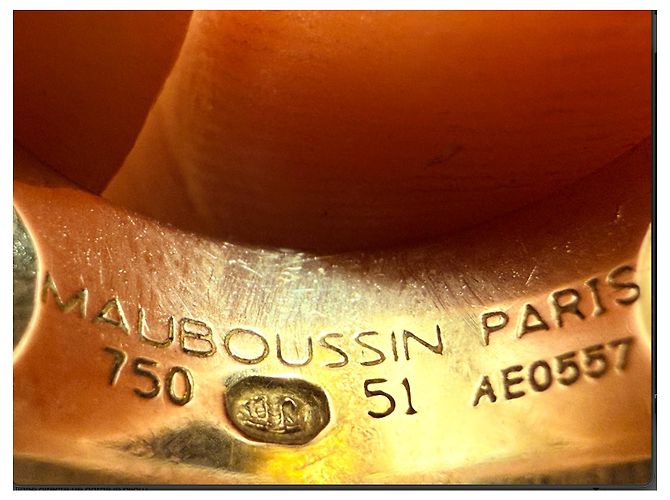 Mauboussin White Gold Star Diamond Ring Size 52 Silver hardware - view 3