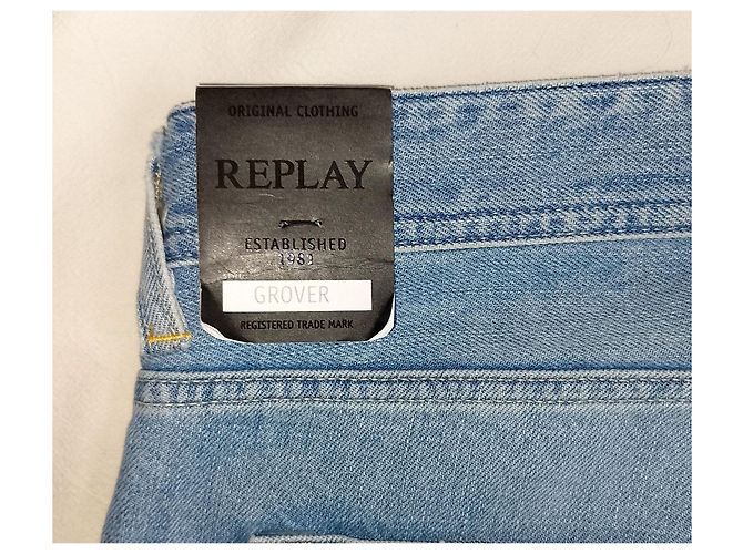 Autre Marque REPLAY Authentische blaue Denim-Jeans mit geradem Bein, Größe 36 / 32 - Ansicht 7