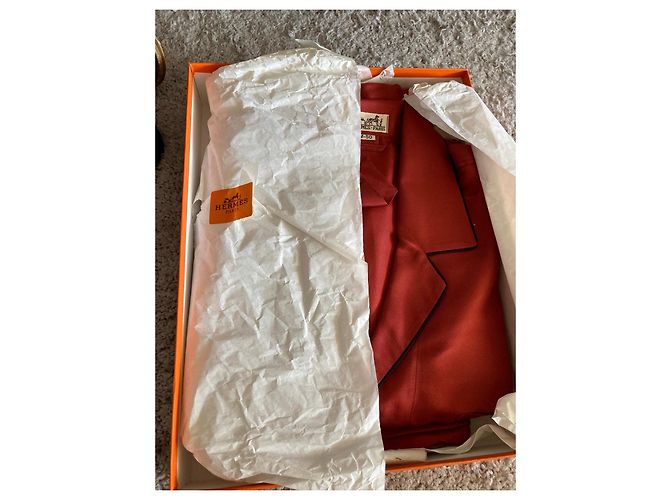 Completo pigiama in seta rossa di Hermès Rosso - vista 12