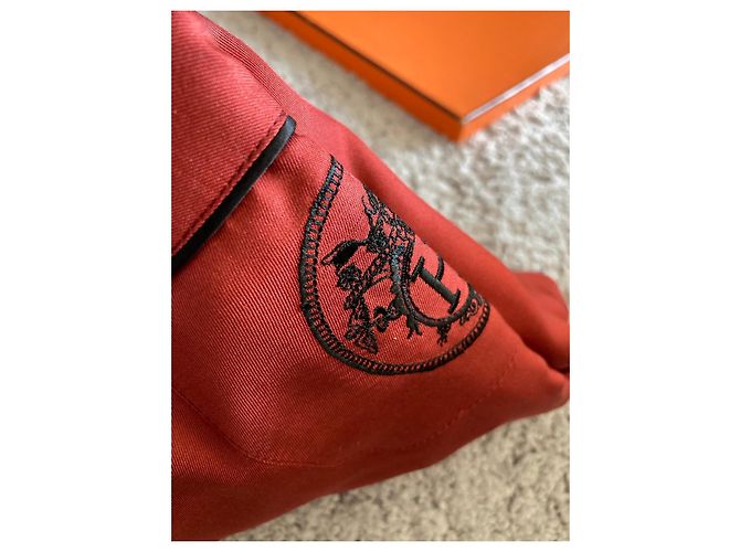 Completo pigiama in seta rossa di Hermès Rosso - vista 9