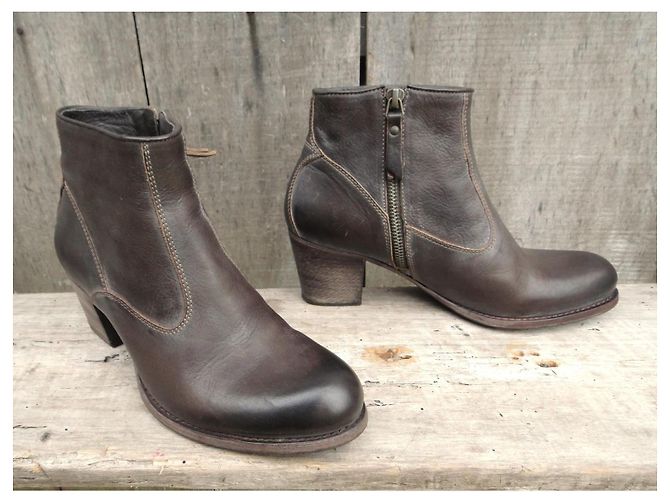 Botines N.D.C. Made By Hand Em R Kavaratti de cuero marrón Castaño - vista 2
