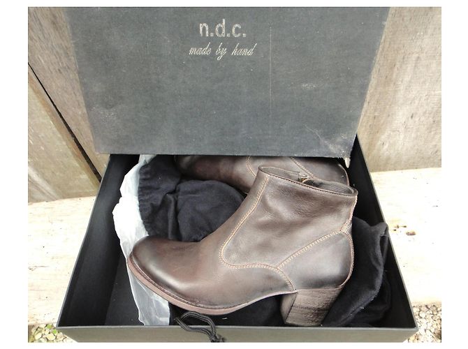 Botines N.D.C. Made By Hand Em R Kavaratti de cuero marrón Castaño - vista 6