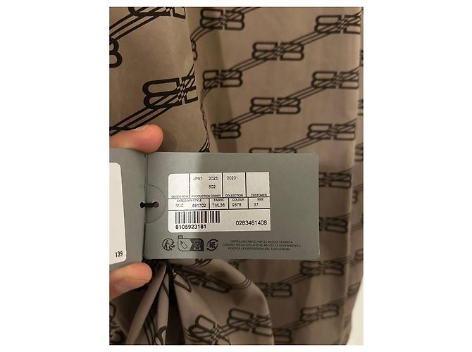 Camicia a Maniche Corte Balenciaga BB Monogram Marrone - vista 6
