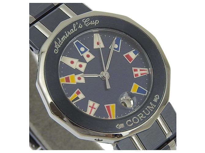 Corum Admiral's Cup aus Edelstahl Blau - Ansicht 3