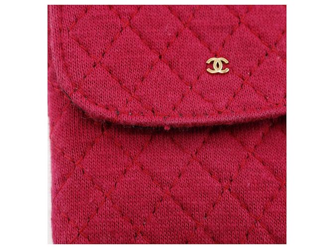 Timeless Borsa a Spalla 2 in 1 in Cotone Chanel Chain Pouch Rosa - vista 6
