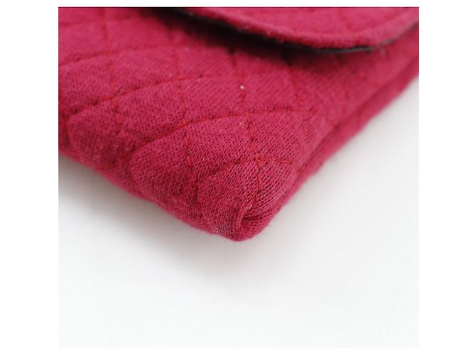 Pochette in Cotone Chanel con Catena Rosso - vista 4