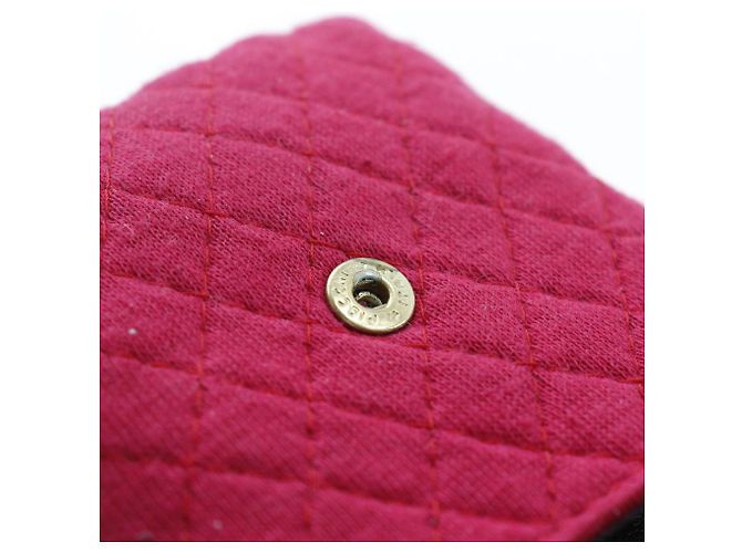 Pochette in Cotone Chanel con Catena Rosso - vista 7