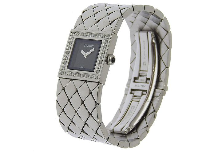 Timeless Chanel Matelassé aus Edelstahl Silber - Ansicht 2