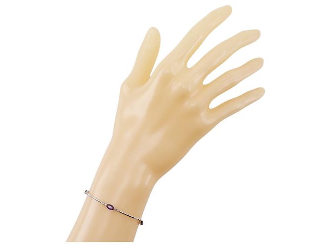Autre Marque Bracciale in Ametista Argento 5P Porpora - vista 2