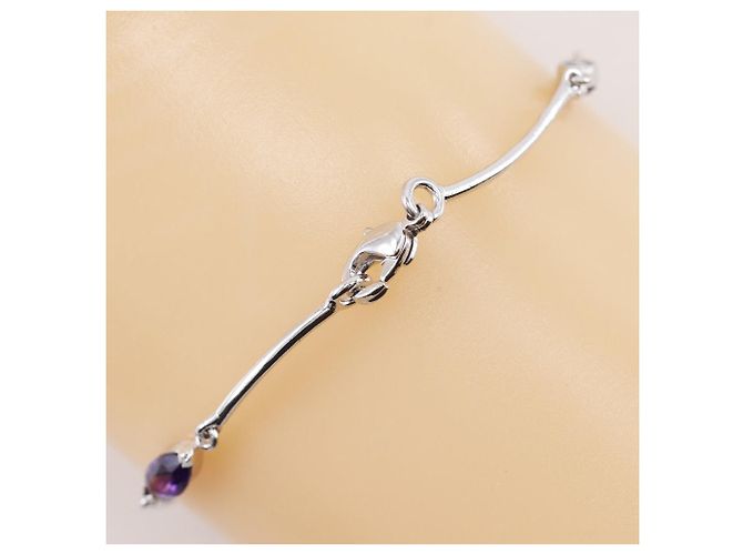 Autre Marque Bracciale in Ametista Argento 5P Porpora - vista 3