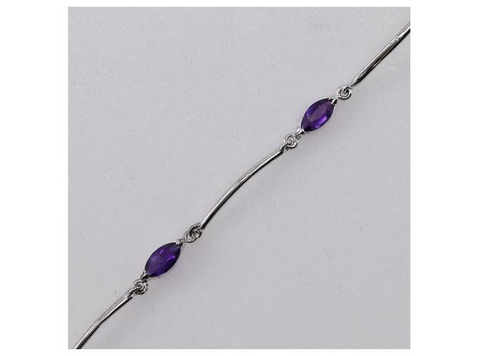 Autre Marque Bracciale in Ametista Argento 5P Porpora - vista 4