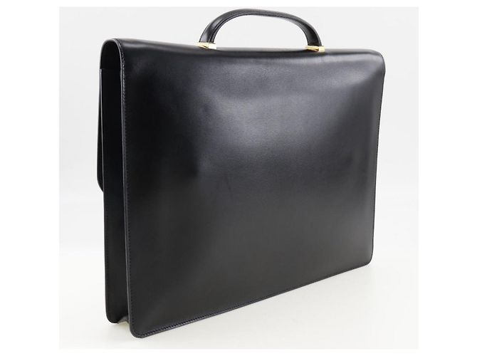 Borsa a tracolla in vitello Danube 38 di Hermès Nero - vista 3