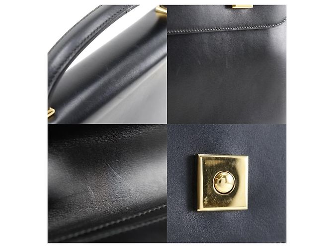 Borsa a tracolla in vitello Danube 38 di Hermès Nero - vista 8