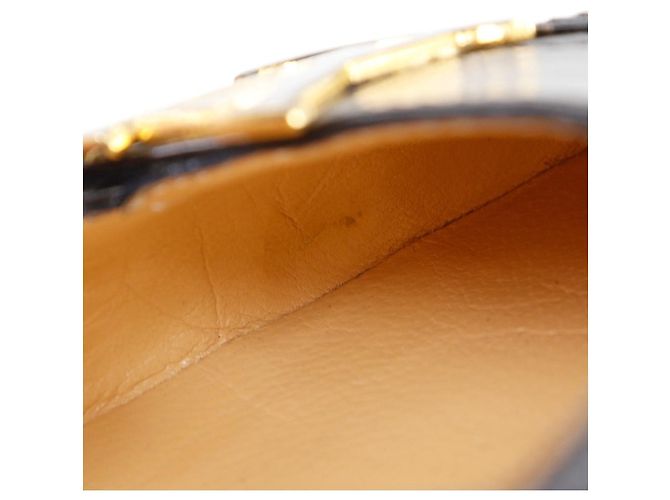 Pumps in pelle Initiale Louis Vuitton Nero - vista 12