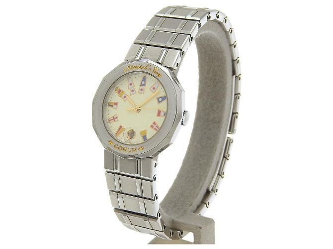 Corum Admiral's Cup Edelstahl-Uhr Weiß - Ansicht 2