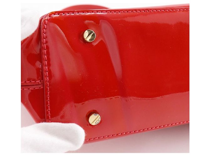 Borsa tote 2 in 1 in pelle lucida con logo perforato Tory Burch Rosso - vista 11